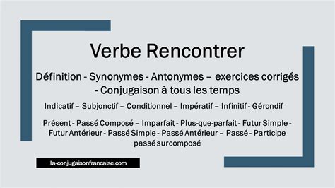 Synonymes de rencontrer